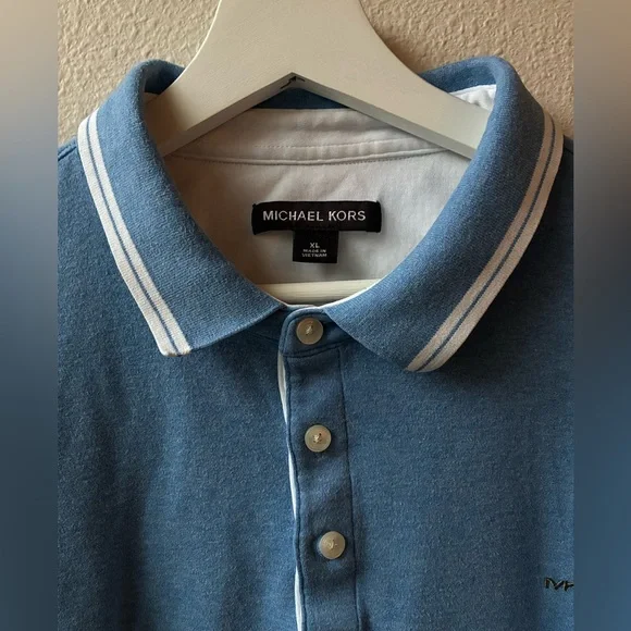 EUC Men’s Michael Kors Greenwich Polo in Cerulean (Size:XL) - Picture 6 of 8